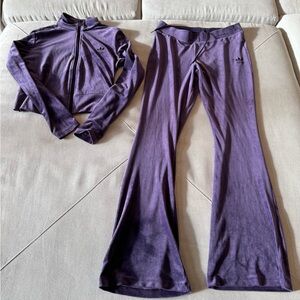 ADIDAS Women's Purple Velour Tracksuit Set